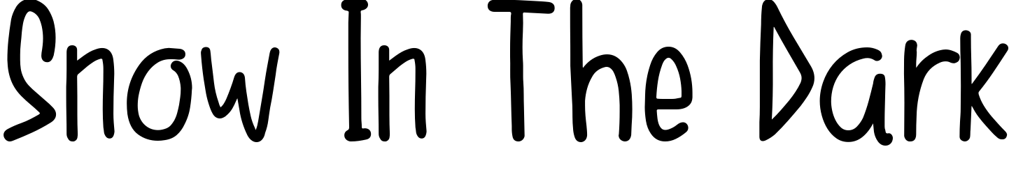 Font Snow In The Dark