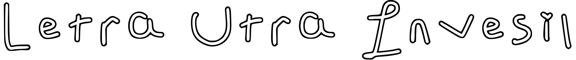 Font Letra Utra Invesil