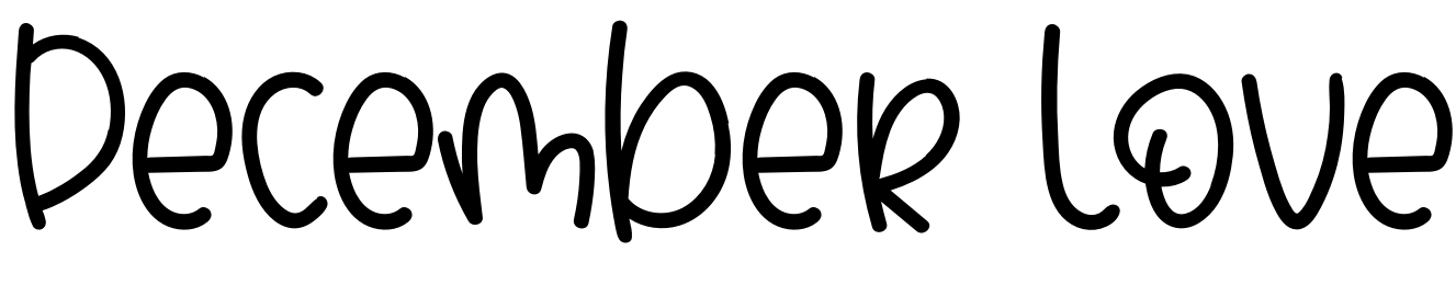 Font December Love