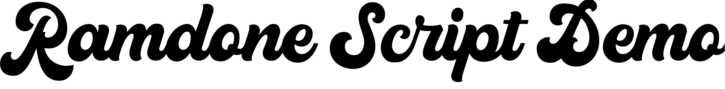 Font Ramdone Script Demo