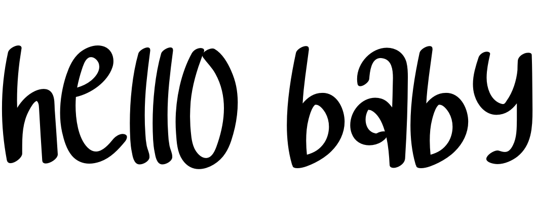 Font hello baby