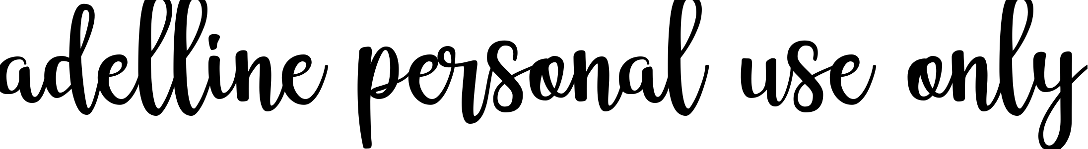 Font adelline personal use only
