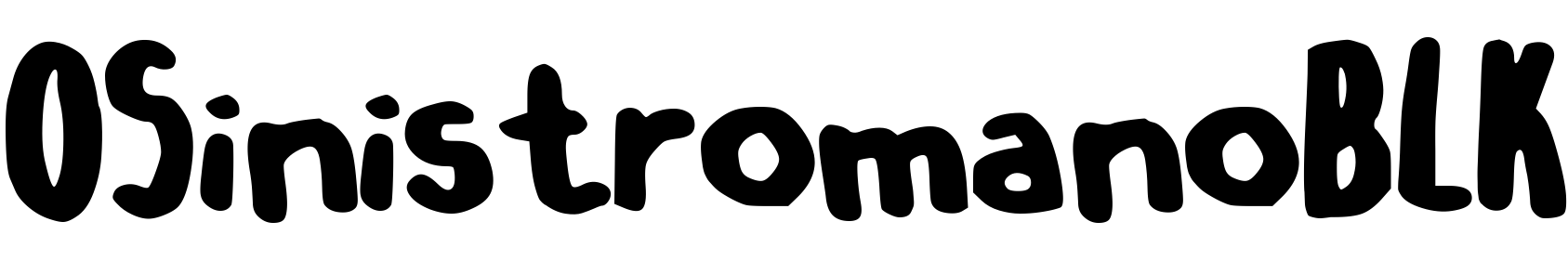 Font OSinistromanoBLK
