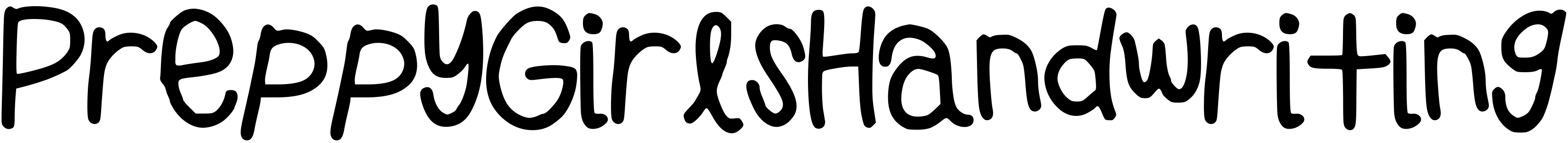 Font PreppyGirlsHandwriting