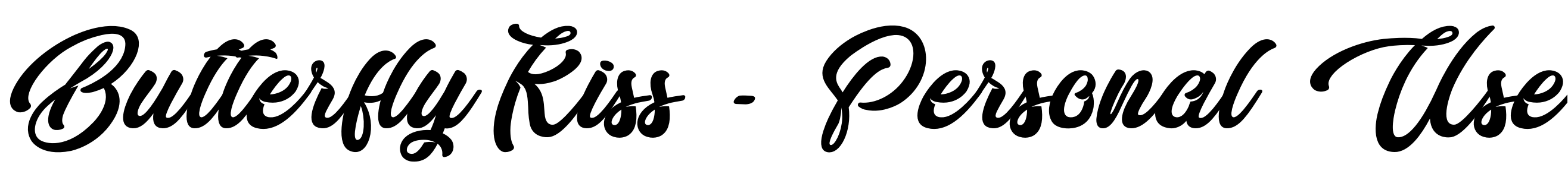 Font Butterfly Kiss - Personal Use