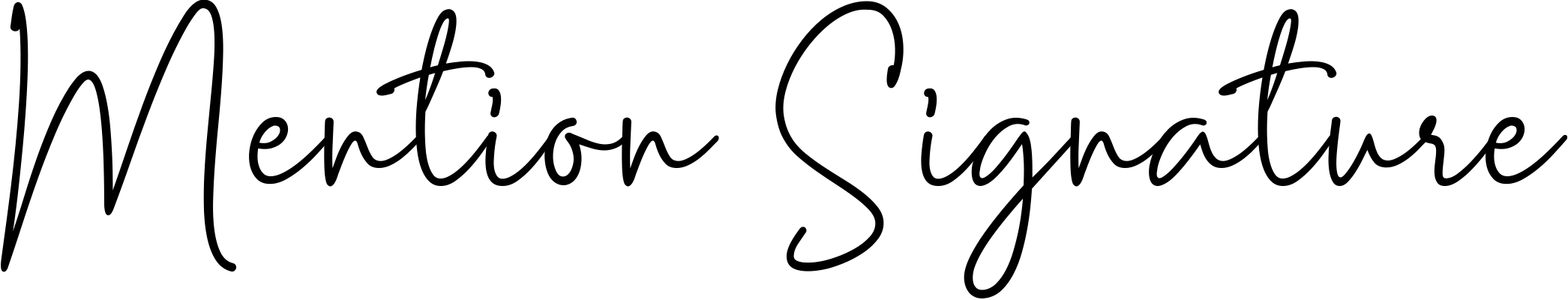 Font Mention Signature
