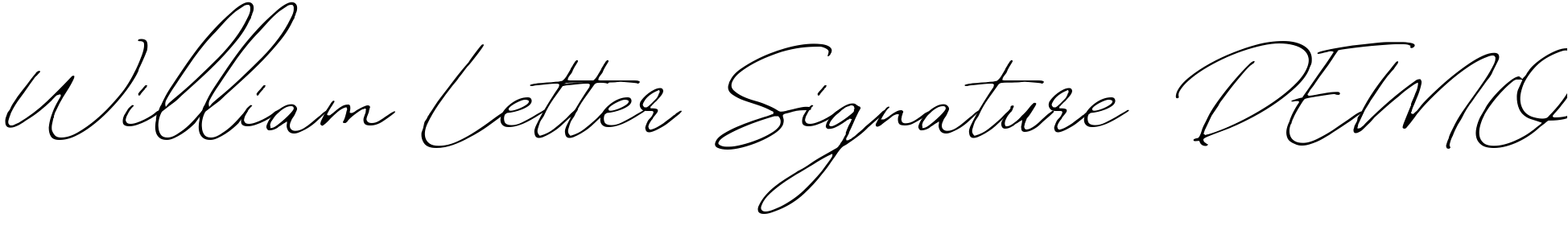 Font William Letter Signature DEMO