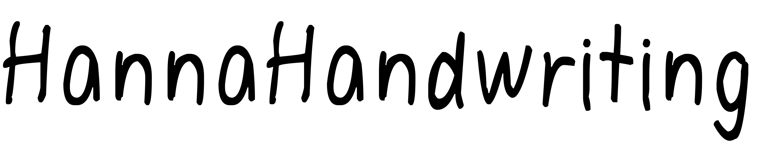 Font HannaHandwriting