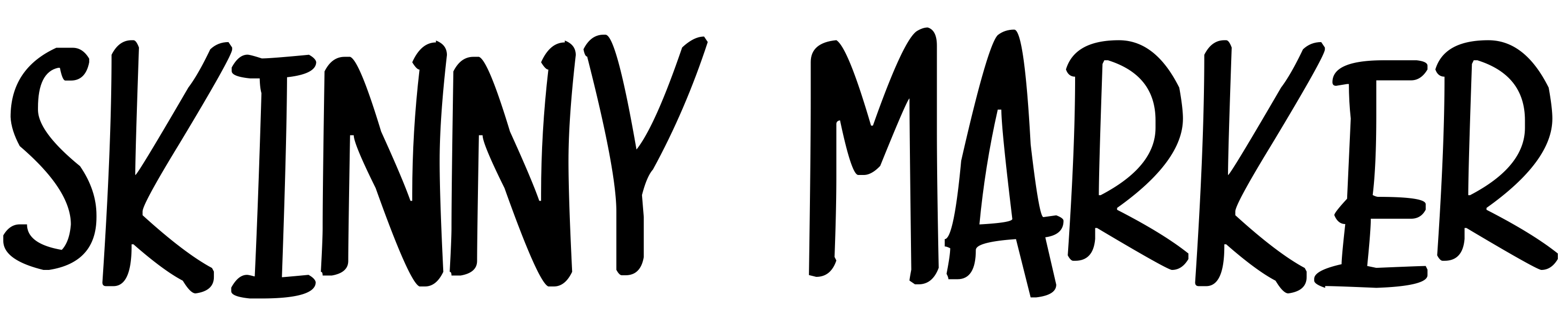 Font Skinny Marker