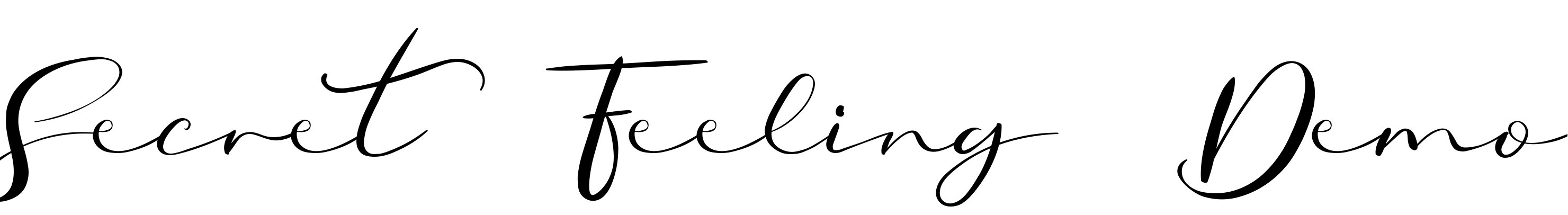 Font Secret Feeling Demo