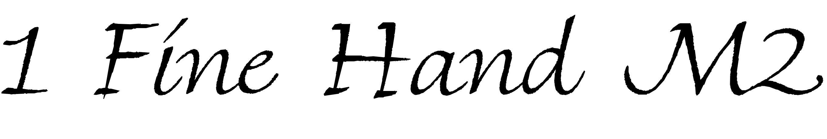 Font 1 Fine Hand M2