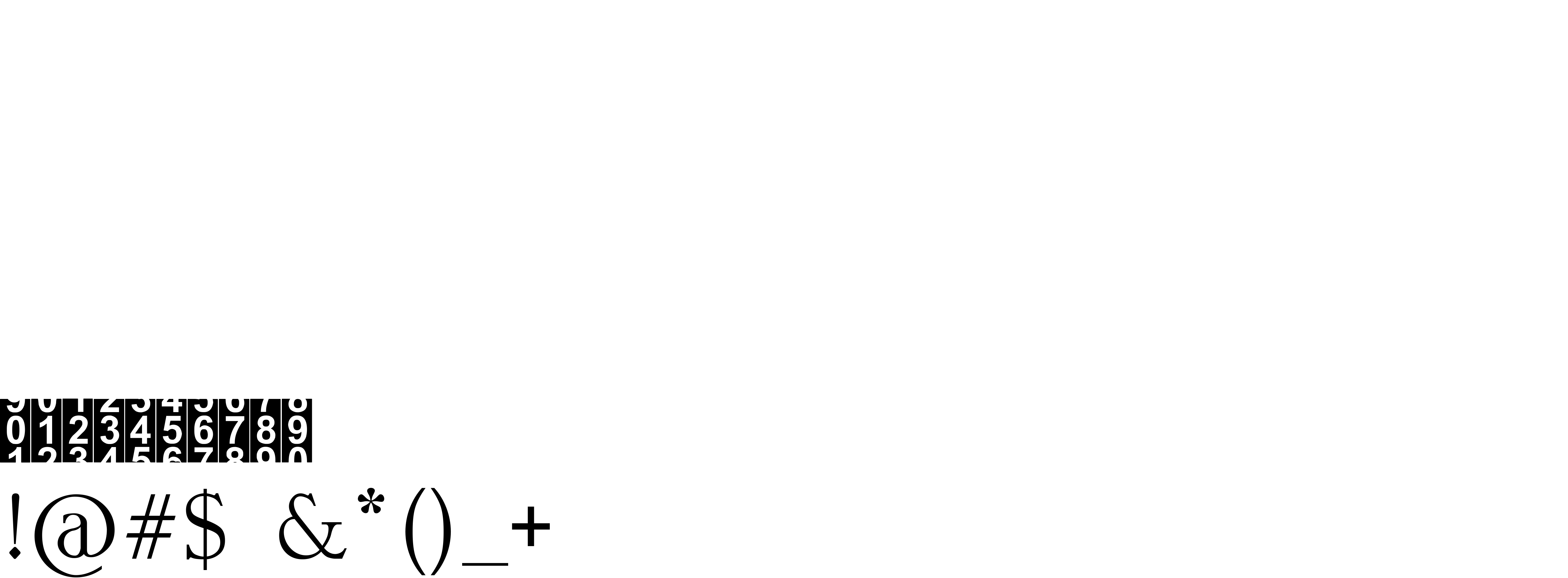 Preview font SG1A