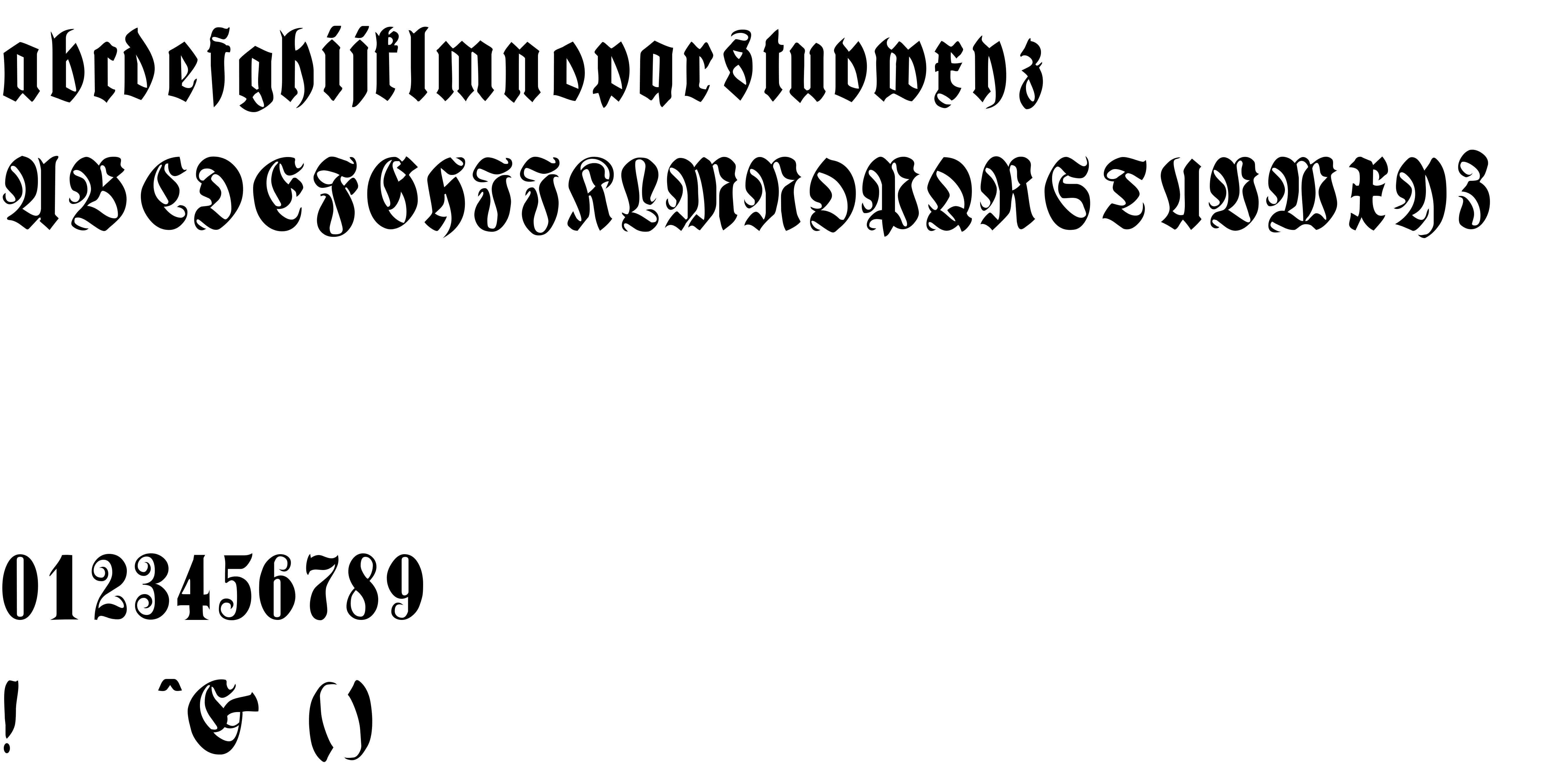 Preview font Fractur