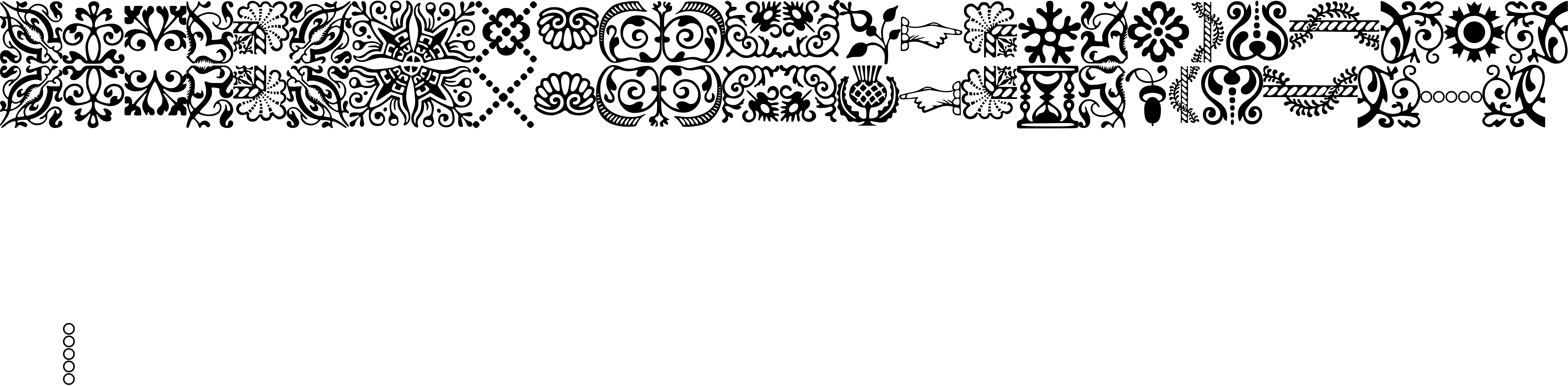Preview font ACaslonOrnamentsModified