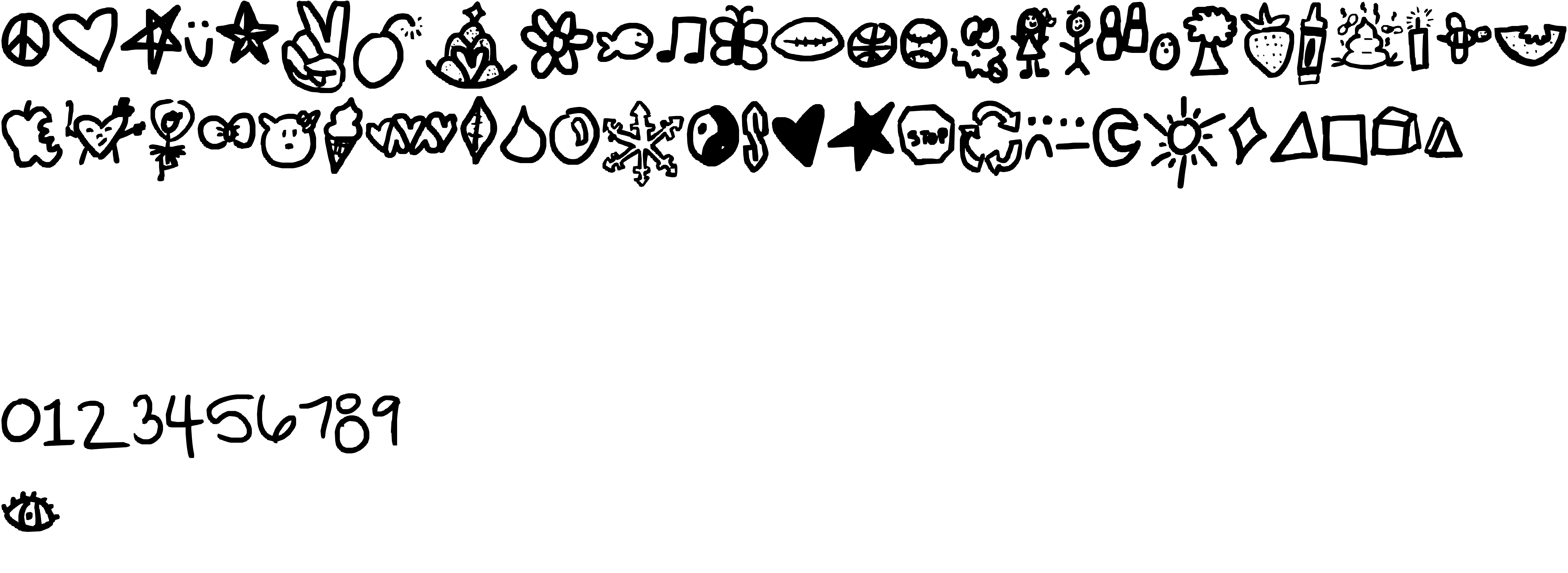 Preview font symbols rock