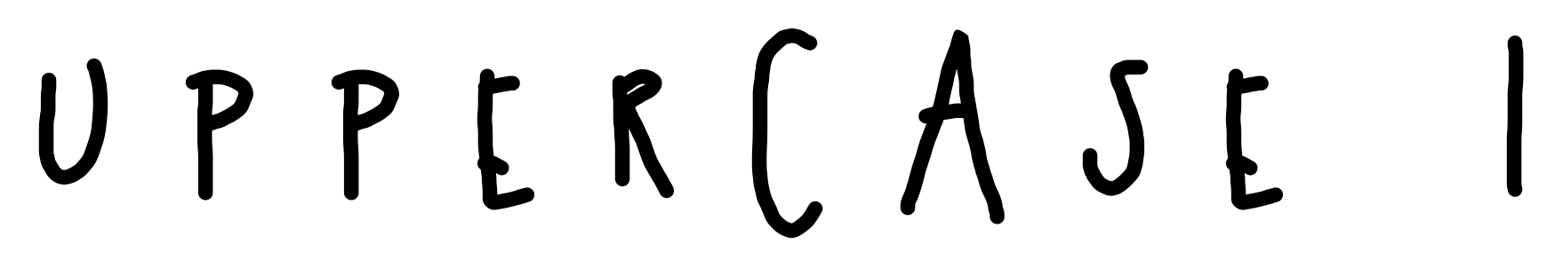 Font uppercase 1