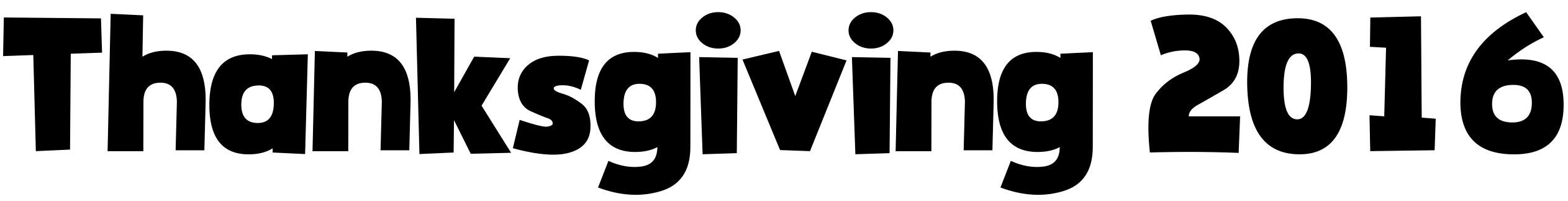 Font Thanksgiving 2016