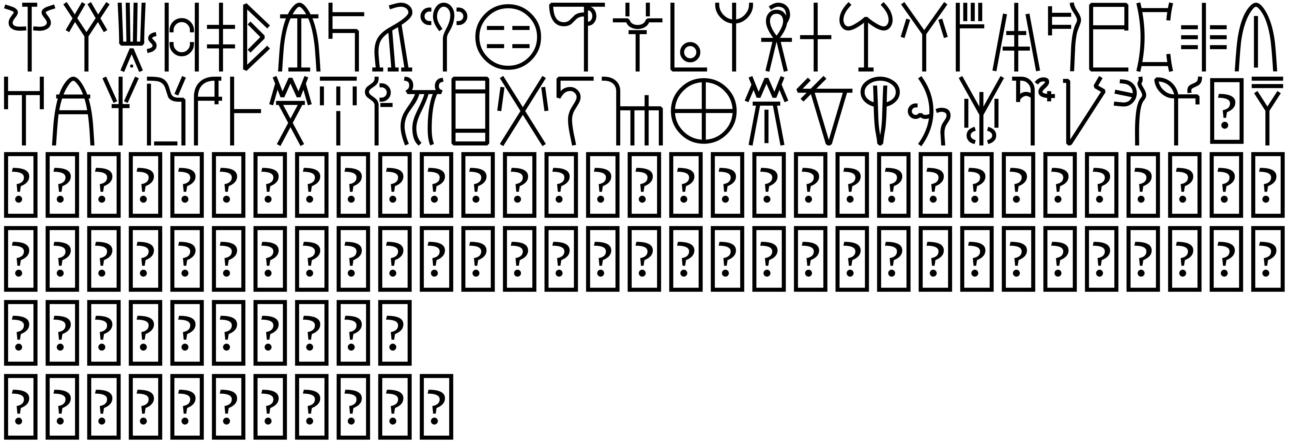 Preview font Syilloic Symbol