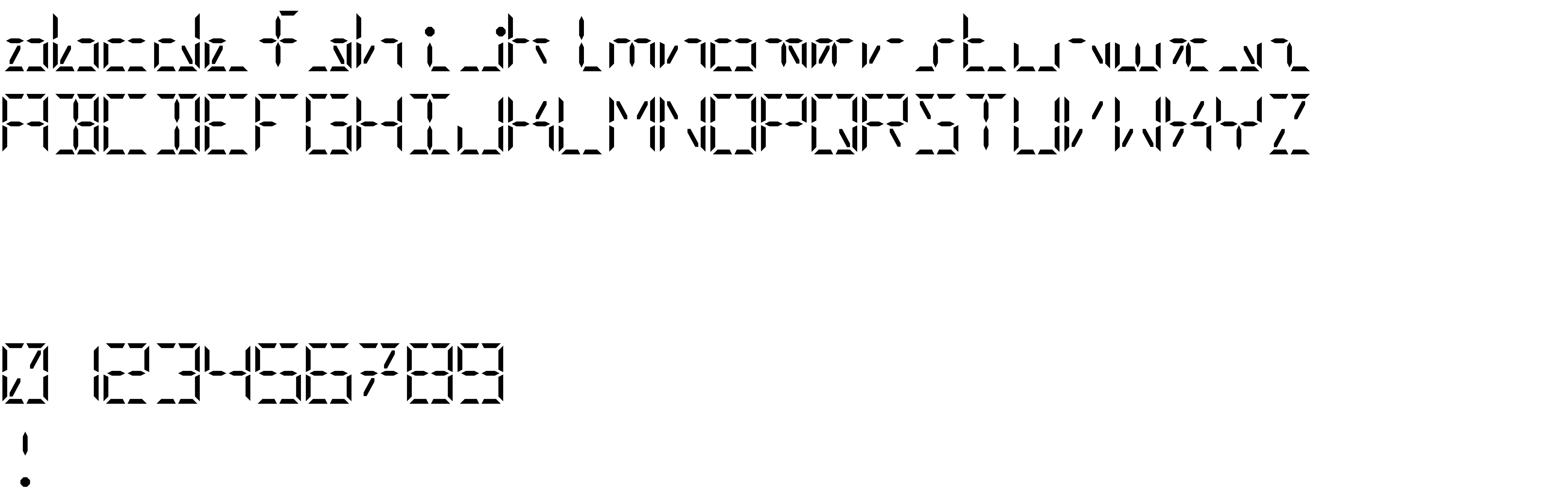 Preview font Digital-LED-Demo
