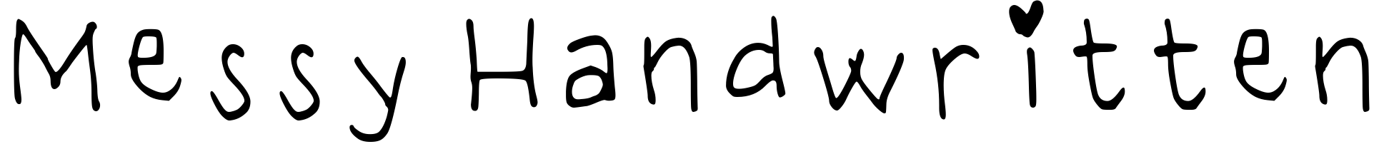 Font Messy Handwritten