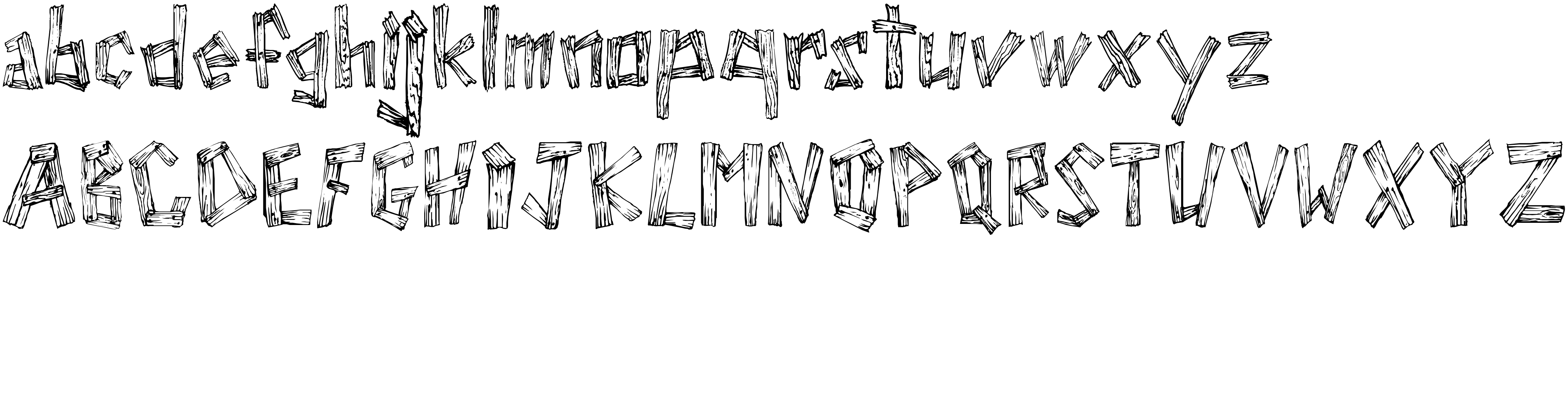Preview font WoodWud