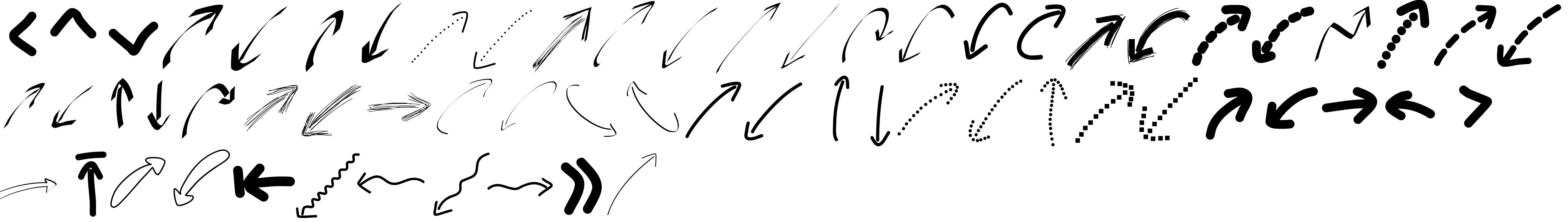Preview font PeaxWebdesignarrows