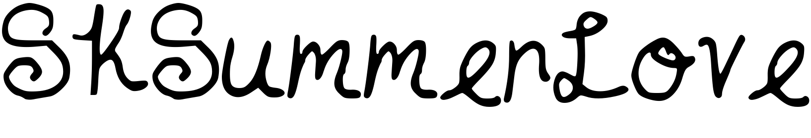 Font SKSummerLove
