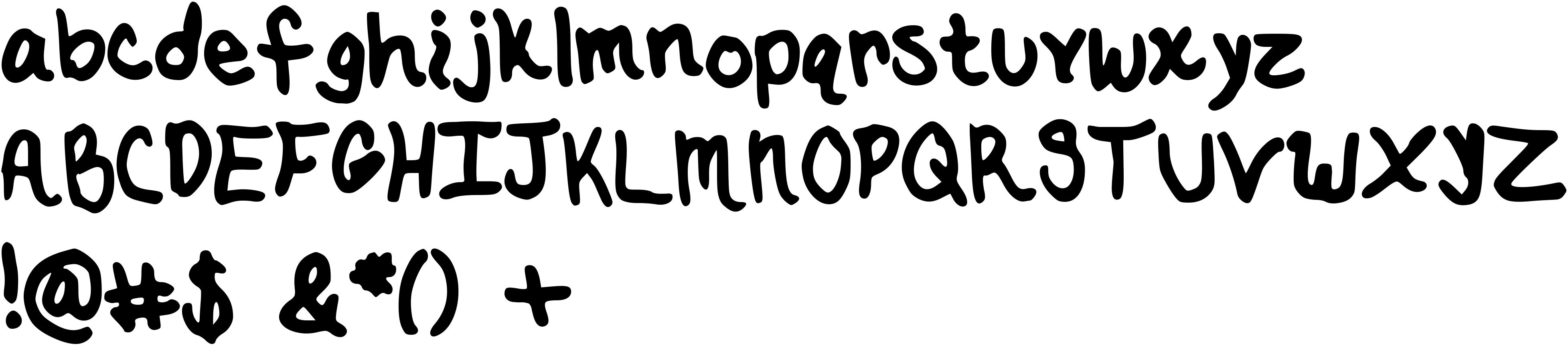 Preview font HappyFreeConfused