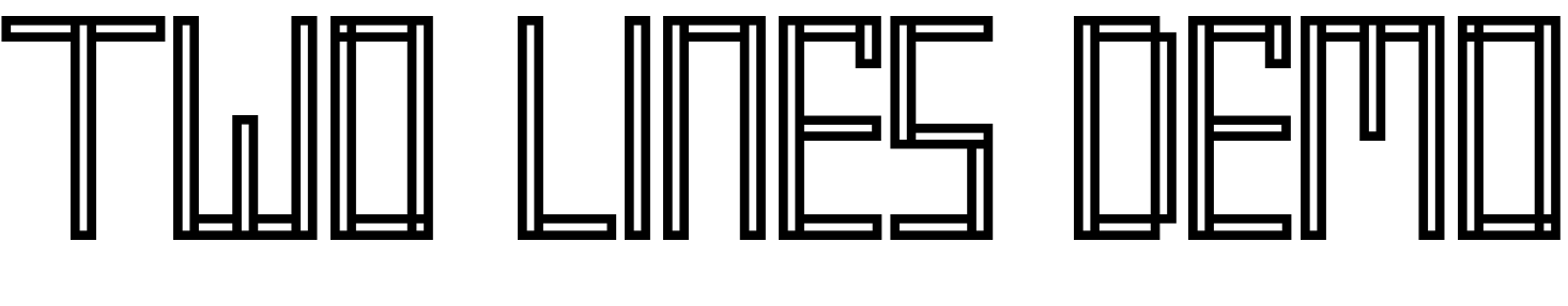 Font Two Lines Demo