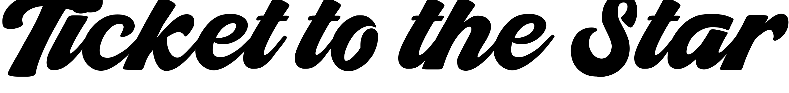 Font Ticket to the Star
