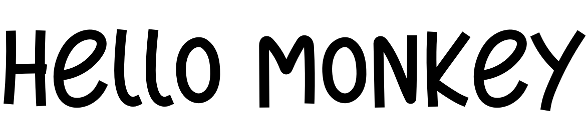 Font Hello Monkey
