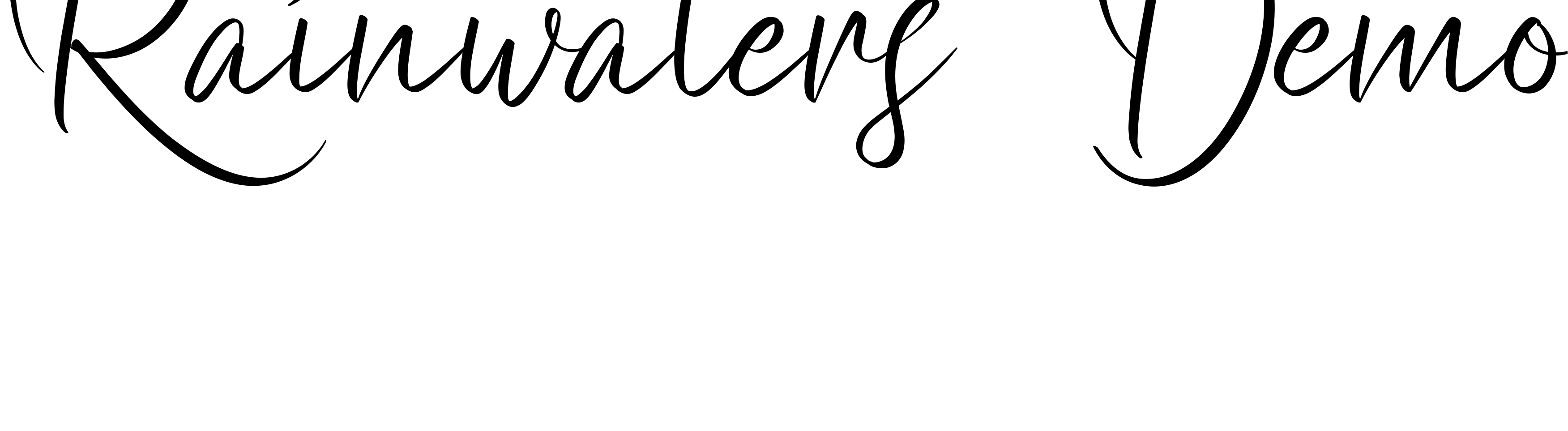 Font Rainwaters Demo