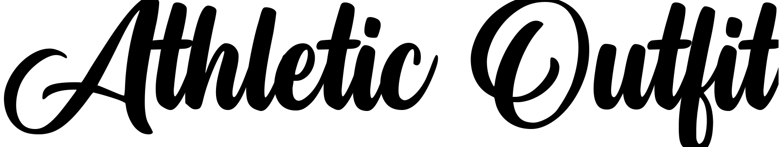 Font Athletic Outfit