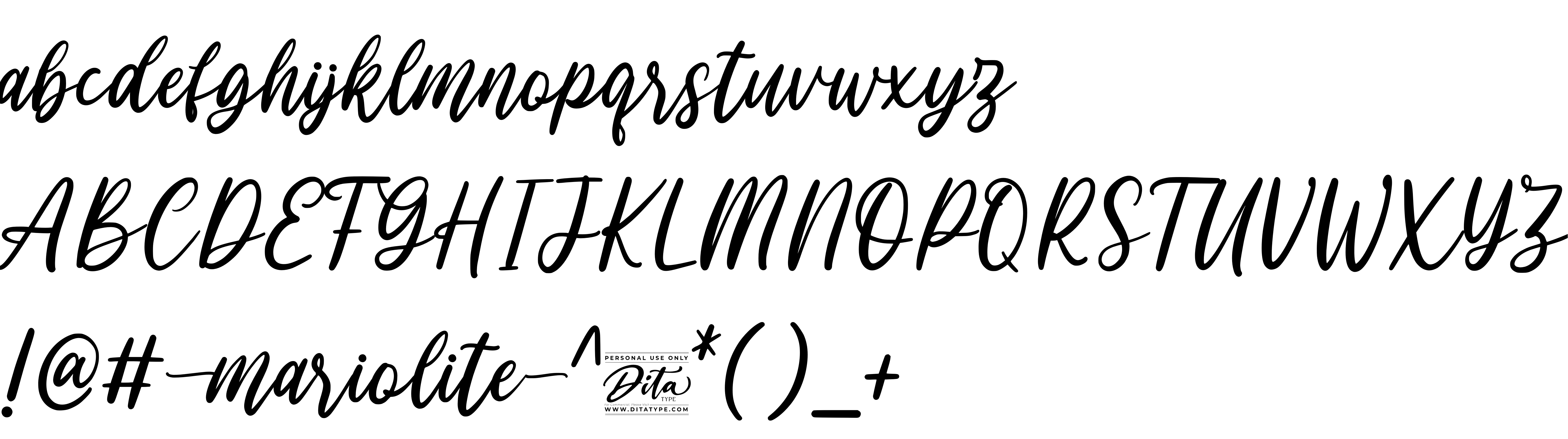 Preview font Mariolite Personal Use