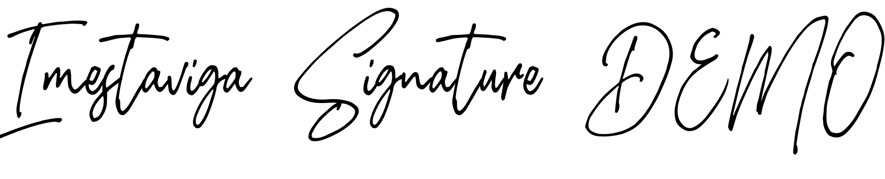 Font Imestaviga Signature DEMO