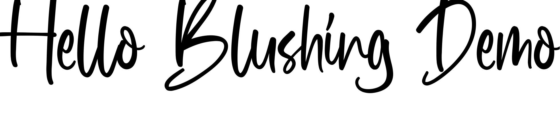 Font Hello Blushing Demo