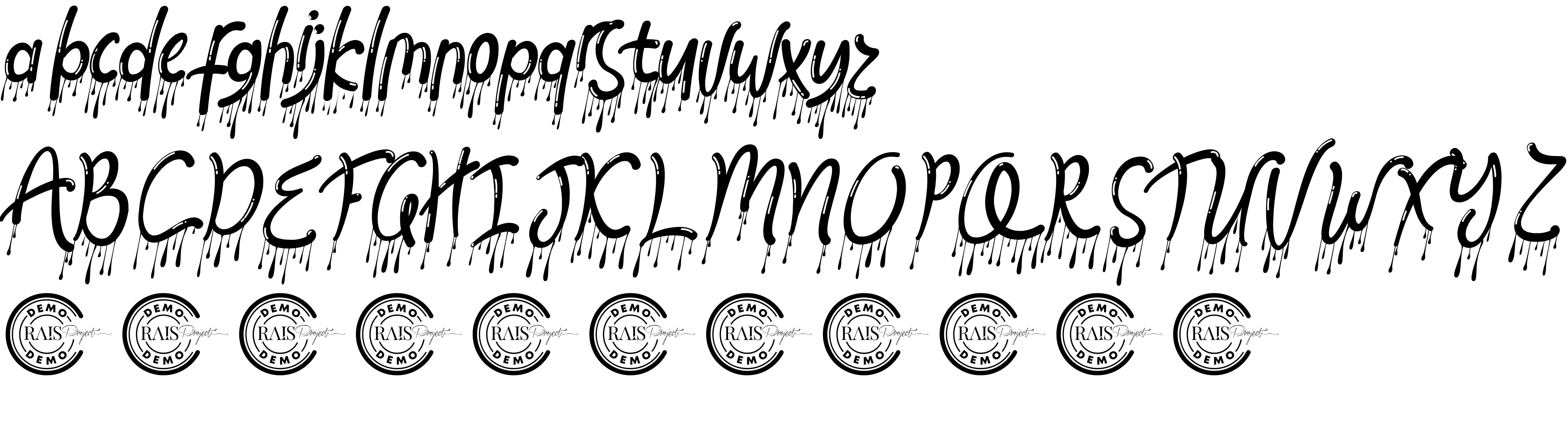 Preview font Melting Words Demo