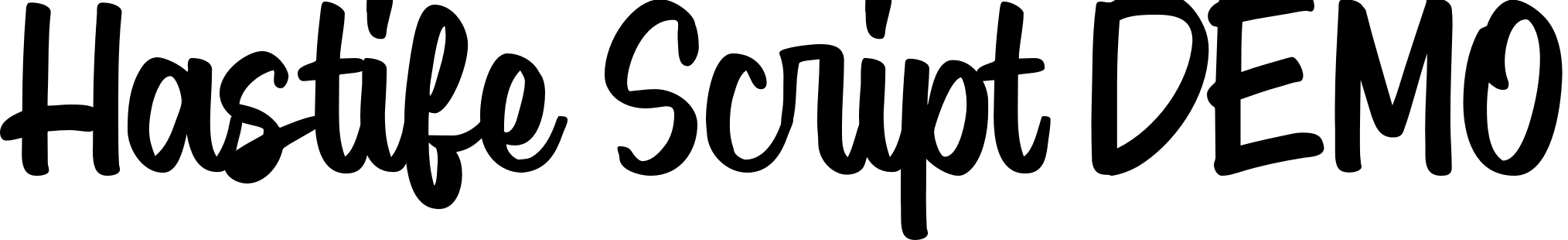 Font Hastife Script DEMO