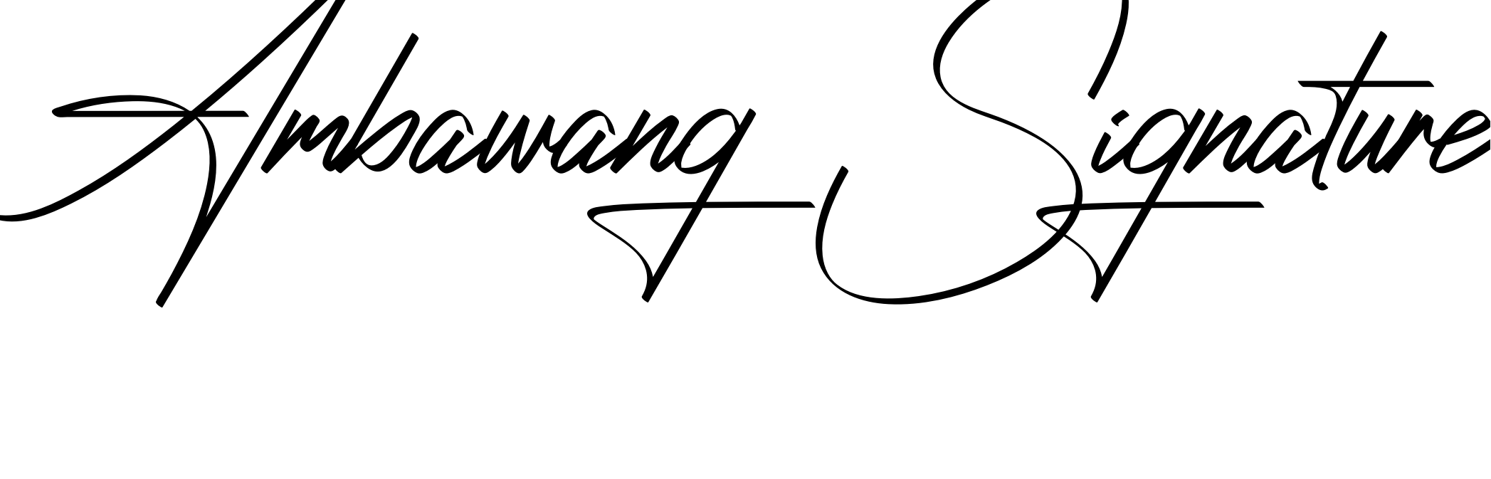 Font Ambawang Signature