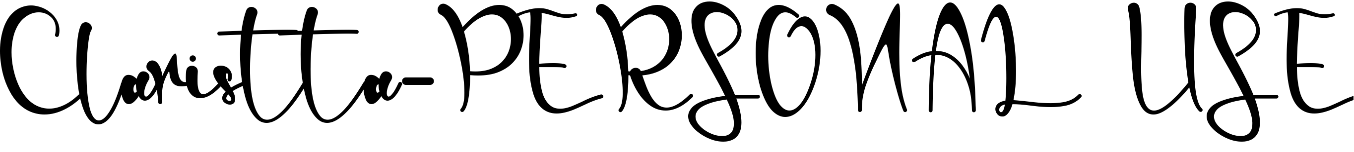 Font Claristta-PERSONAL USE