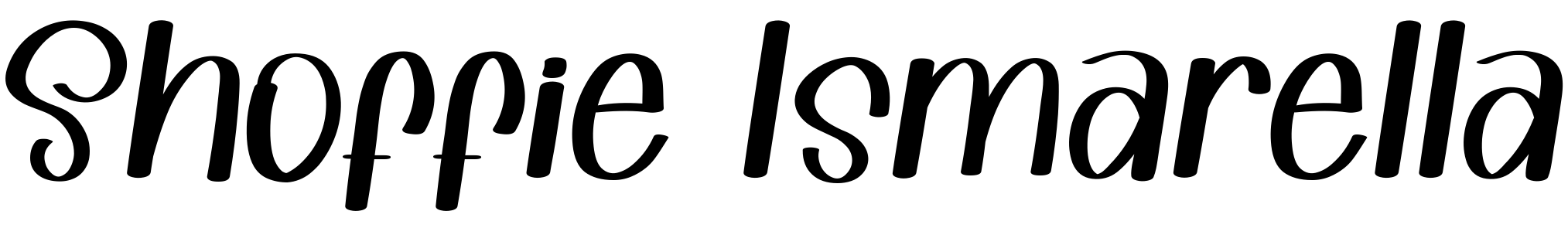 Font Shoffie Ismarella