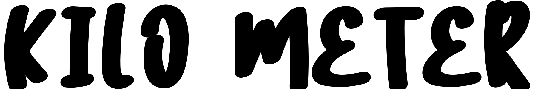 Font KILO METER