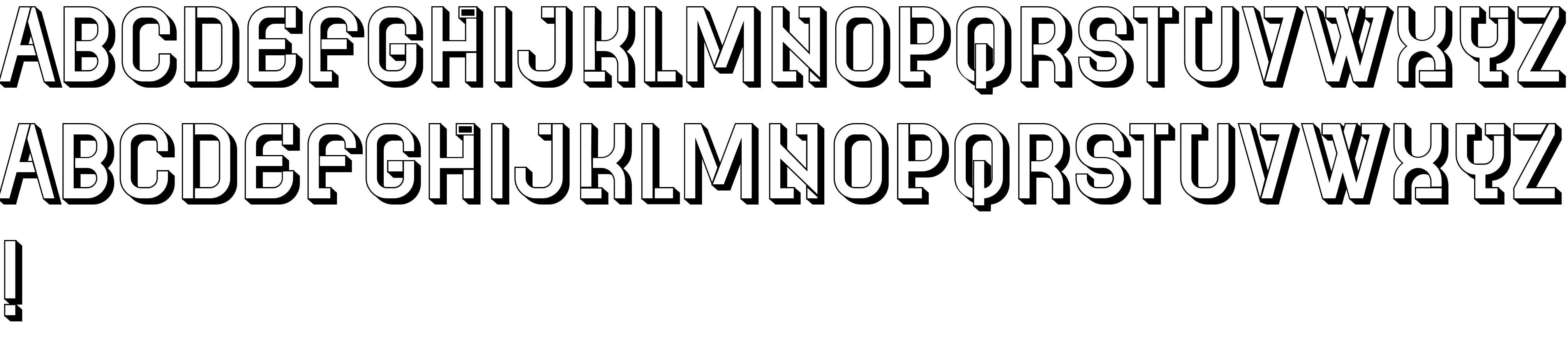 Preview font Byzantia Hollow