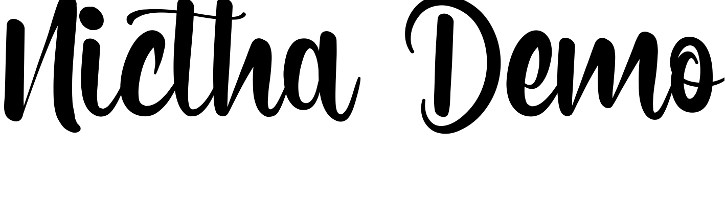 Font Nictha Demo