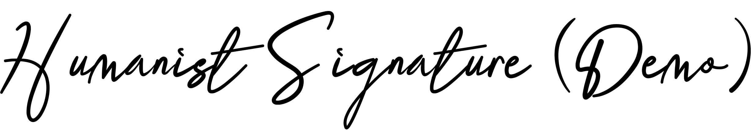 Font Humanist Signature (Demo)