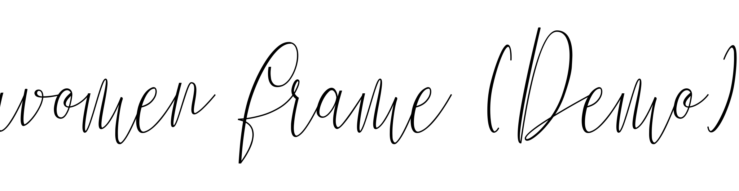 Font women frame (Demo)