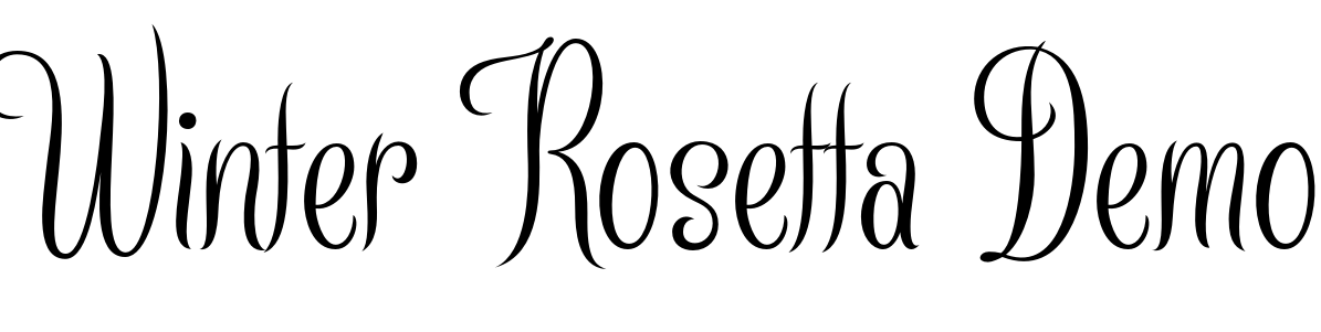 Font Winter Rosetta Demo